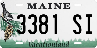 ME license plate 3381SI