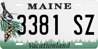 ME license plate 3381SZ