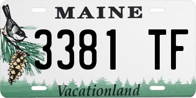 ME license plate 3381TF