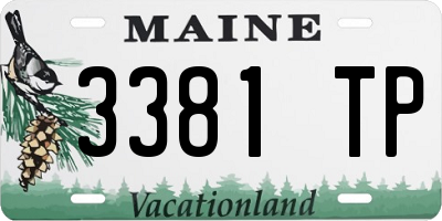 ME license plate 3381TP