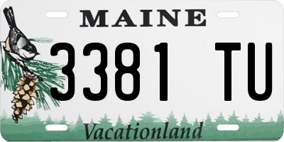 ME license plate 3381TU