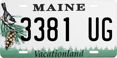 ME license plate 3381UG