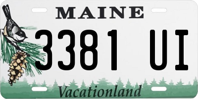 ME license plate 3381UI