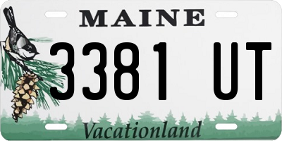 ME license plate 3381UT