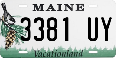 ME license plate 3381UY