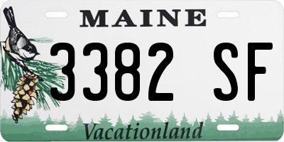 ME license plate 3382SF