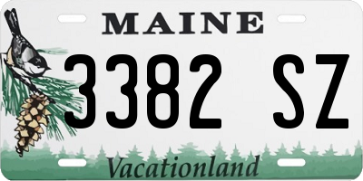 ME license plate 3382SZ