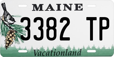 ME license plate 3382TP