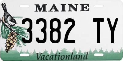 ME license plate 3382TY