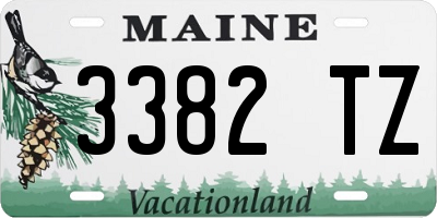 ME license plate 3382TZ