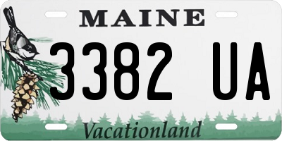 ME license plate 3382UA