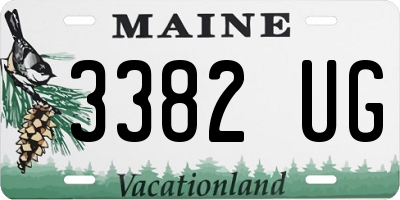 ME license plate 3382UG