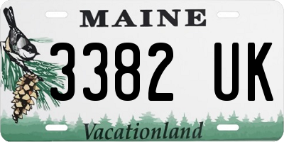 ME license plate 3382UK