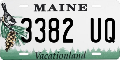 ME license plate 3382UQ