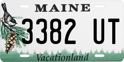 ME license plate 3382UT