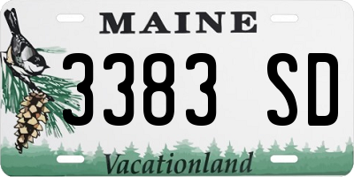 ME license plate 3383SD