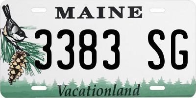 ME license plate 3383SG