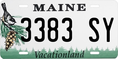 ME license plate 3383SY