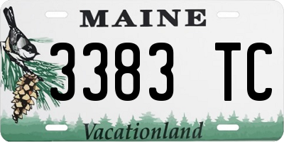 ME license plate 3383TC