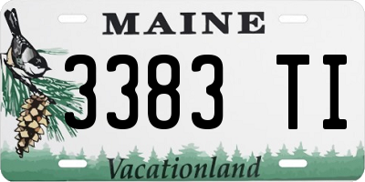 ME license plate 3383TI