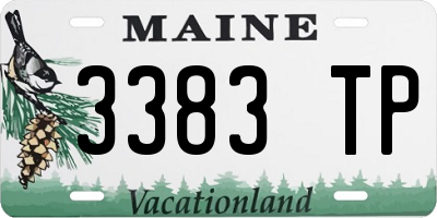 ME license plate 3383TP