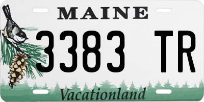 ME license plate 3383TR