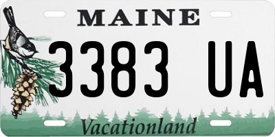 ME license plate 3383UA