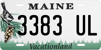 ME license plate 3383UL