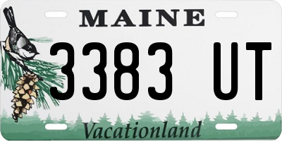 ME license plate 3383UT