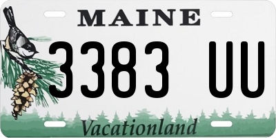 ME license plate 3383UU