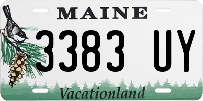 ME license plate 3383UY