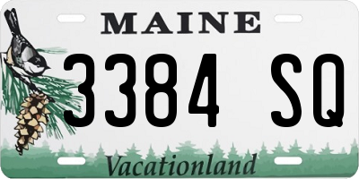 ME license plate 3384SQ