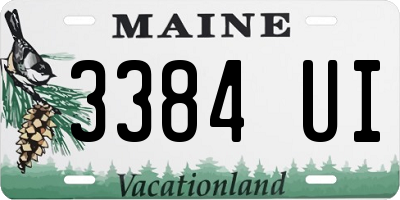 ME license plate 3384UI