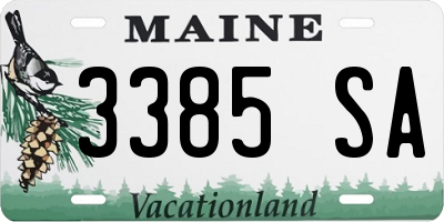 ME license plate 3385SA