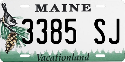 ME license plate 3385SJ