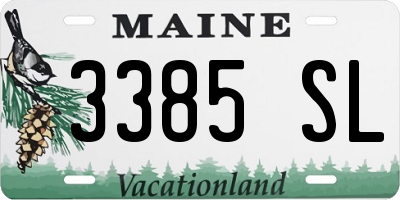 ME license plate 3385SL