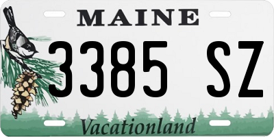 ME license plate 3385SZ