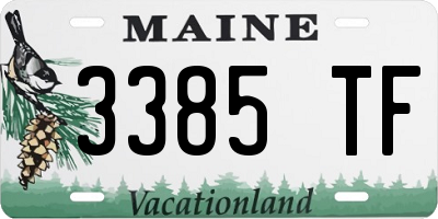 ME license plate 3385TF