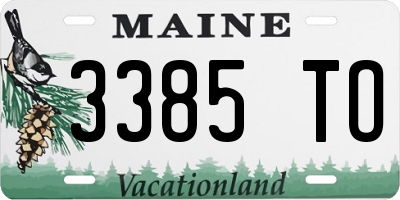 ME license plate 3385TO