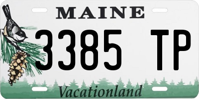ME license plate 3385TP