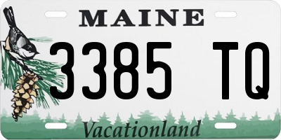 ME license plate 3385TQ
