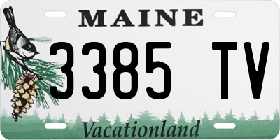 ME license plate 3385TV