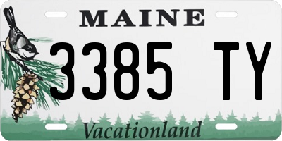 ME license plate 3385TY