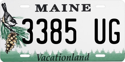 ME license plate 3385UG