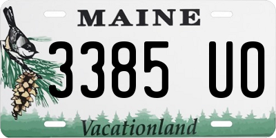 ME license plate 3385UO