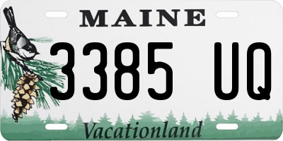 ME license plate 3385UQ