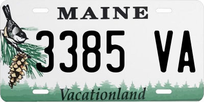 ME license plate 3385VA