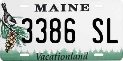 ME license plate 3386SL