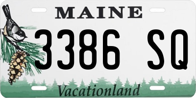 ME license plate 3386SQ