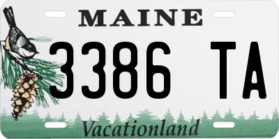 ME license plate 3386TA